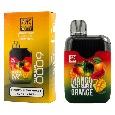 MIKING - Манго Апельсин Арбуз (Mango Watermelon Orange, 6000 затяжек) купить в Казани