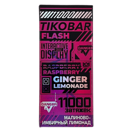 TIKOBAR FLASH - Малиново-Имбирный Лимонад (Raspberry Ginger Lemonade, 11000 затяжек) купить в Казани