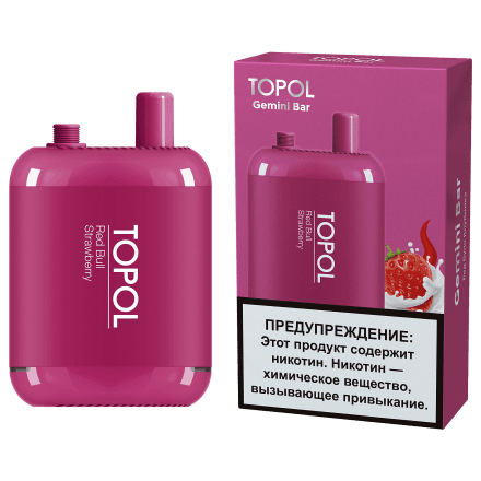 TOPOL GEMINI BAR - Red Bull | Strawberry (Ред Булл | Клубника, 2 вкуса, 10000 затяжек) купить в Казани