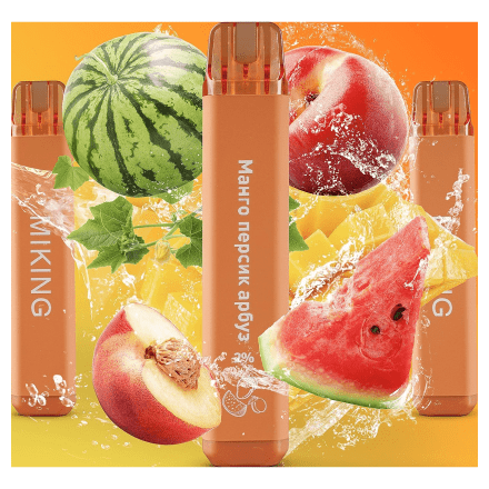 MIKING - Манго Персик Арбуз (Mango Peach Watermelon, 1500 затяжек) купить в Казани