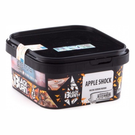 Табак BlackBurn - Apple Shock (Кислое Яблоко, 200 грамм) купить в Казани
