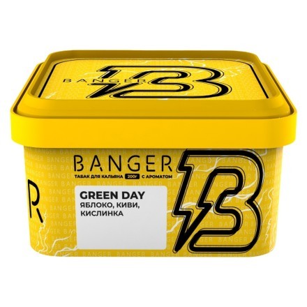 Табак Banger - Green Day (Яблоко, Киви, Кислинка, 200 грамм) купить в Казани