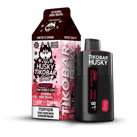 TIKOBAR HUSKY Сибирь - Клубника Киви Жвачка (Strawberry Kiwi Bubble Gum, 12000 затяжек) купить в Казани