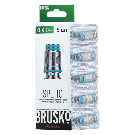 Испарители для Brusko Feelin (SPL-10, 0.4 Ом, 5 шт.) купить в Казани
