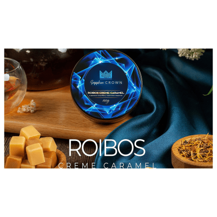 Табак Sapphire Crown - Roibos Creme Caramel (Чай Ройбуш с Карамелью и Персиком, 100 грамм) купить в Казани