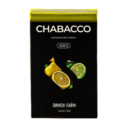 Смесь Chabacco MEDIUM - Lemon-Lime (Лимон - Лайм, 50 грамм) купить в Казани