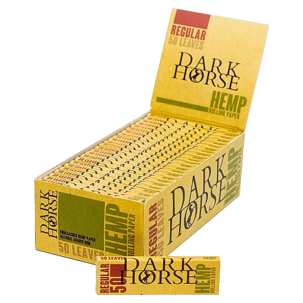 Бумага для самокруток DarkHorse - Regular Hemp (70х37 мм, 50 штук) купить в Казани