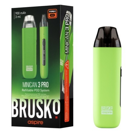 Электронная сигарета Brusko - Minican 3 PRO (900 mAh, Светло-Зелёный) купить в Казани